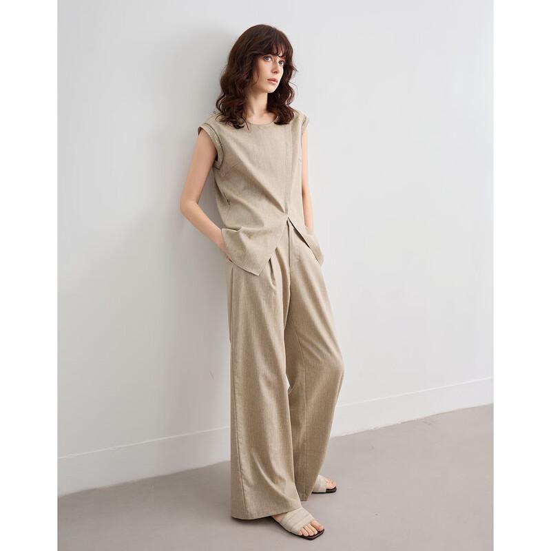 Demana Linen Blend Sleeveless Top & Wide-Leg Pants Set