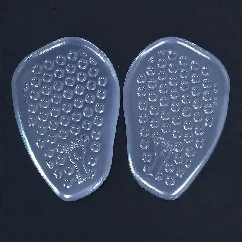 Silicone Pads for Women's Shoes Non-slip Inserts Self-adhesive Forefoot Heel Gel Insoles for Heels Shoe Anti-Slip Foot Pad