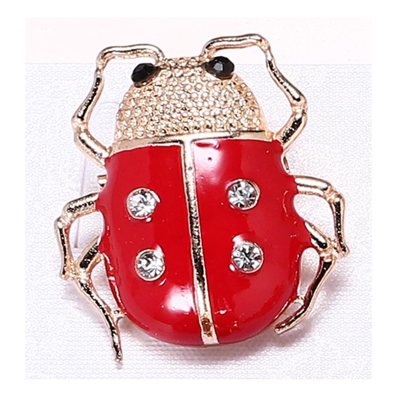 Versatile Ladybug Beetle Brooch: Creative Cartoon Insect Pin for Shirts