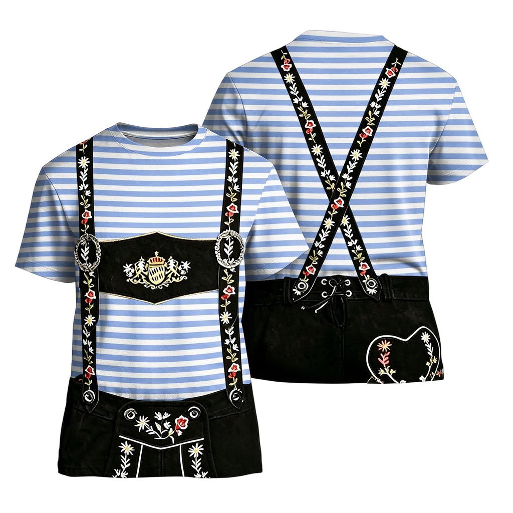 Herren Vintage Print Kurzarm T-Shirt Lockere Passform Lässiges Sommer Oberteil Neuheit Grafik T-Shirt