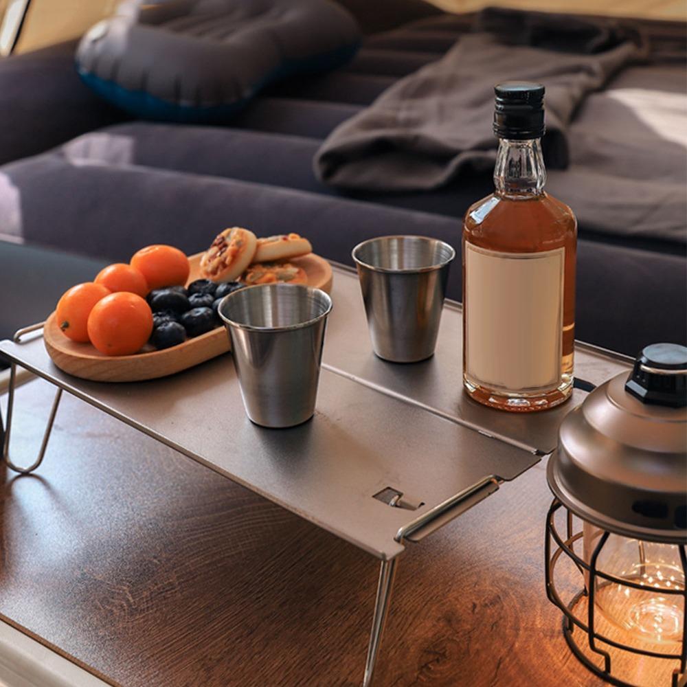 4 Pcs/Set Reusable Stainless Steel Drinking Cup Shatterproof Stainless Steel Shot Cups  Camping