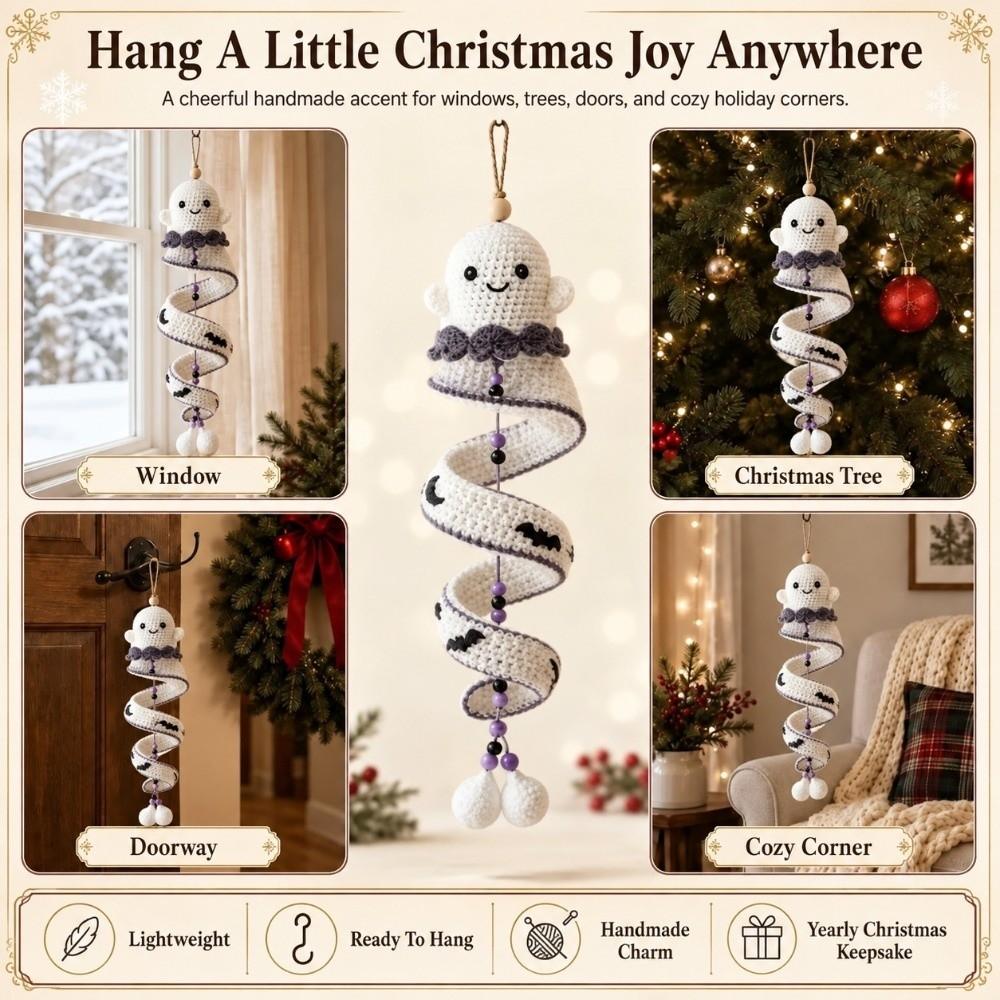 Ghost/Gingerbread Man/Penguin Crochet Spiral Oranment DIY Kit Xmas Tree Ornament