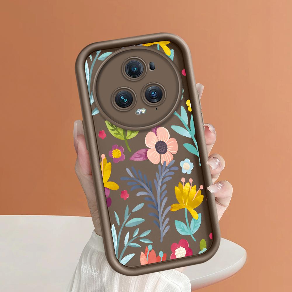 Soft Silicone Square Ladder Printing Pattern Phone Casing Full Cover Camera Shockproof Protection Rubber Case for Huawei Honor