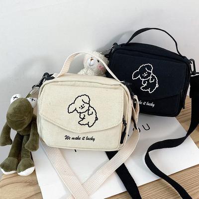 Women'S Messenger Bags Ladies Canvas Printed Cute Envelope Bag Lady Sweet Cartoon Student Shoulder Bag Small Square Flap Bags