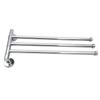 Stainless Steel Towel Rack Lightweight Towel Hanging Rod Rotation Activity Dishcloth Hanger Saving Space for Bathroom Kitchen