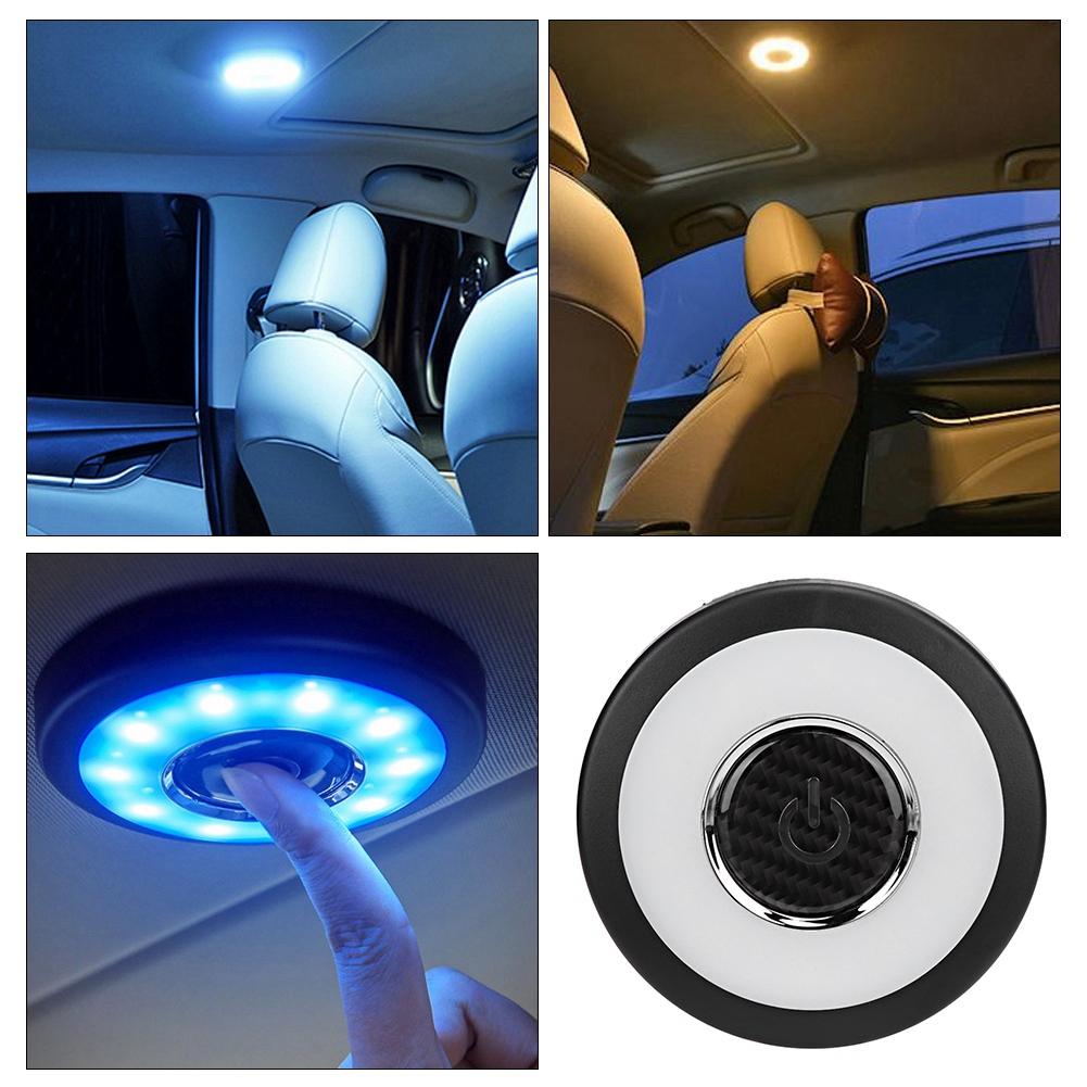5V Universal Car Back LED Reading Ceiling Light USB Charging Warm Light Ice Blue