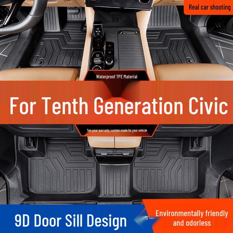 Full Coverage TPE Floor Mats for 8th-11th Gen Honda Civic