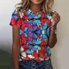 Summer Women T-Shirts Butterfly Print Fashion Tee For Ladies Shirt Basic Casual Female Top Print Oversized Female Clothing 2024