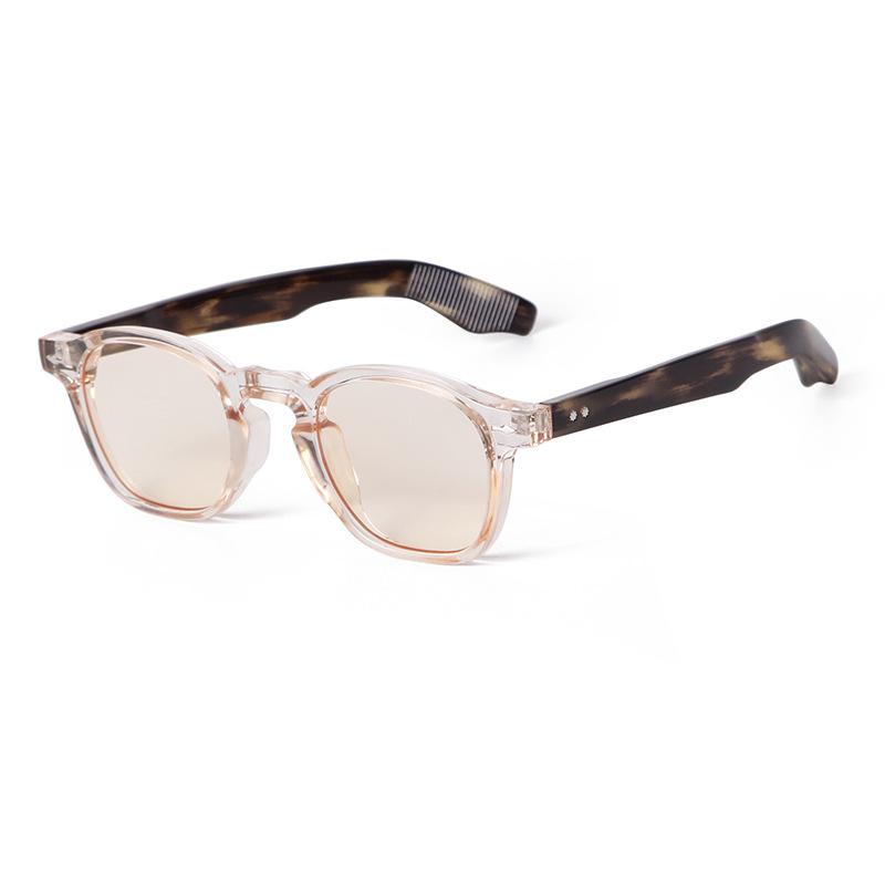 

Vintage Classic Rivet Tortoiseshell Square Sunglasses Women For Men Luxury Brand Designer Retro Hip Hop Sun Glasses UV400 As the picture