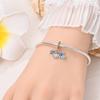 Original Copper Charms Luxury Blue Zircon Turtle Shell Pendant Beads Fit Bracelet Diy Women Making Delicate Gift