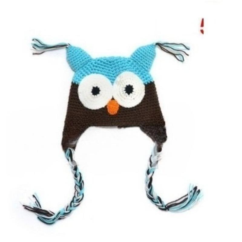 Cartoon Baby Hats Cat Knitted Cap Beard with Ears Winter Warm Newborn Caps Beanies Wool Girls Boys Hats Crochet