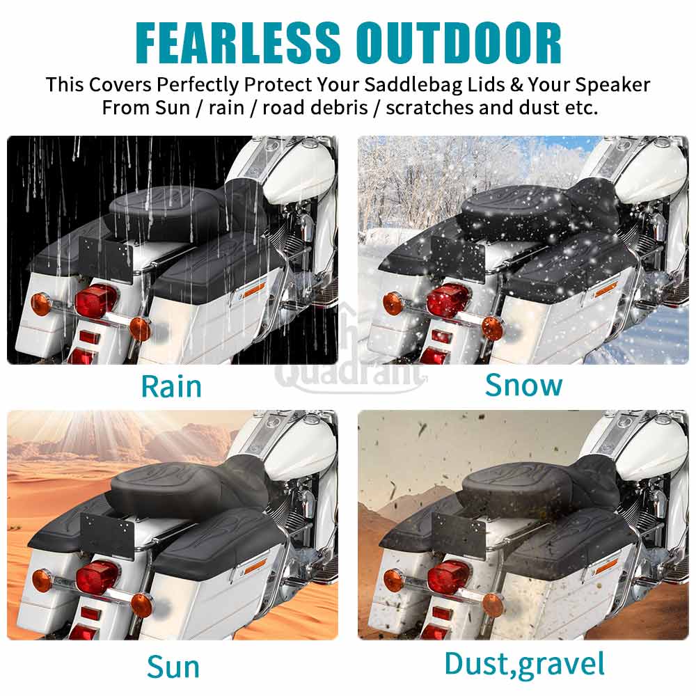 Motorcycle Accessory 1Pair Rear Hard Saddlebag Lid Covers Leather Fit For Harley Touring Road King Special FLHRXS 2017-2024