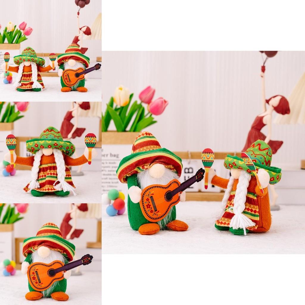 Festive Gnome Figurine Unique Music Creative Faceless Gnome Decoration For Party Fun