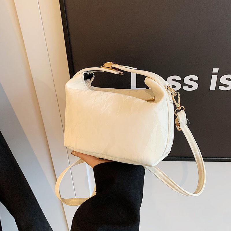 Летняя повседневная красивая простая текстурированная маленькая сумка для женщин повседневная индивидуальная новая модная сумка через плечо на одно плечо для женщин