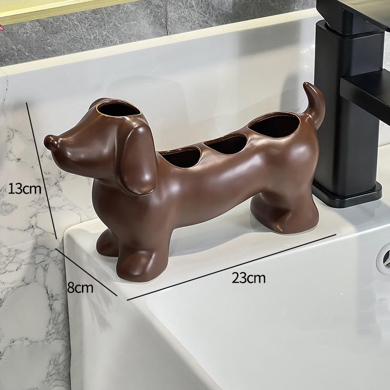 Ceramics Toothbrush Storage Racks Couple Electric-Toothbrush Holder Cute Cartoon Toothpaste Stand Bathroom Washbasin Rack