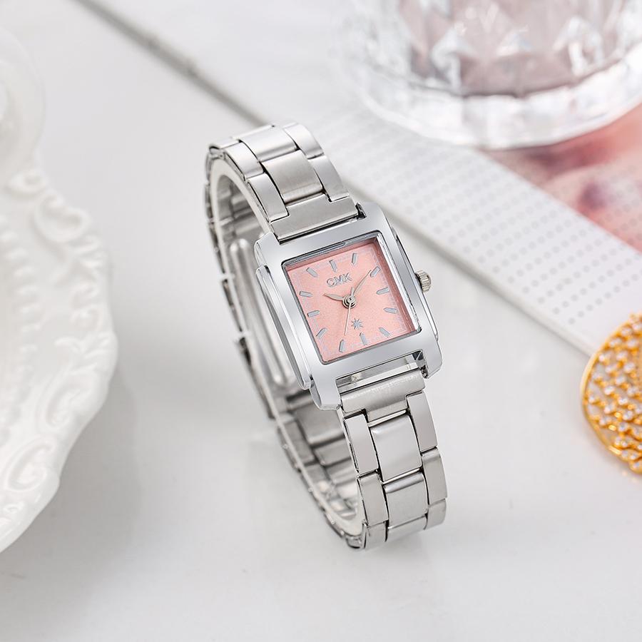 Fashion Light Luxury Women's Quartz Watch Alloy Steel Band Square Dial, Suitable for Women's Daily Wear, Christmas Gift