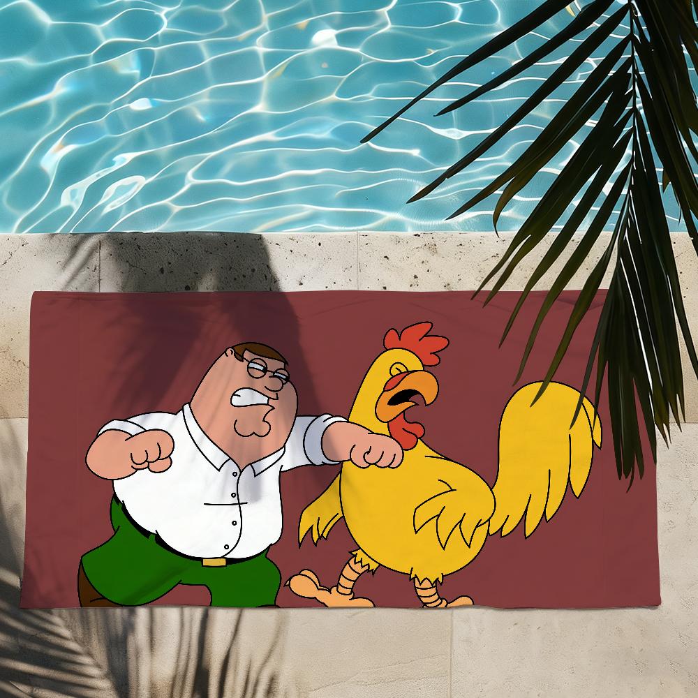 

Cartoon F-Family G-Guy Towel Shower Sauna Travel Spa Quick Dry Gym Accessories Soft Large Beach Towels W30*H60(CM)