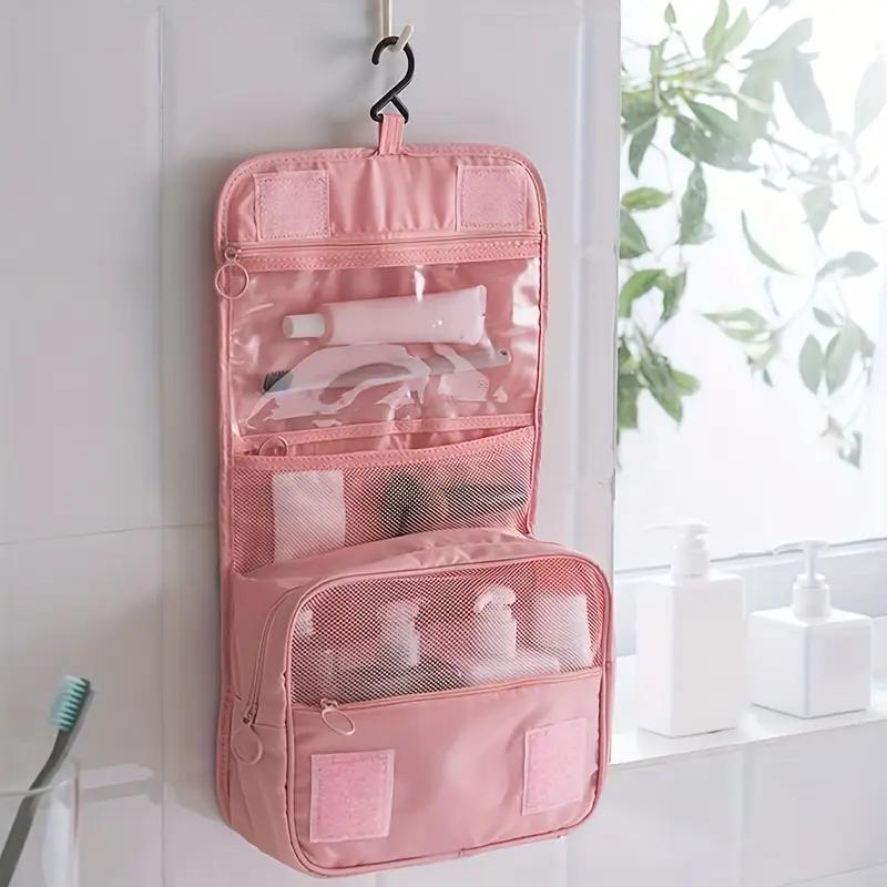 Waterproof Hanging Toiletry Bag for Men, Travel Cosmetic Organizer with Separate Compartment, Portable Shaving Wash Pouch
