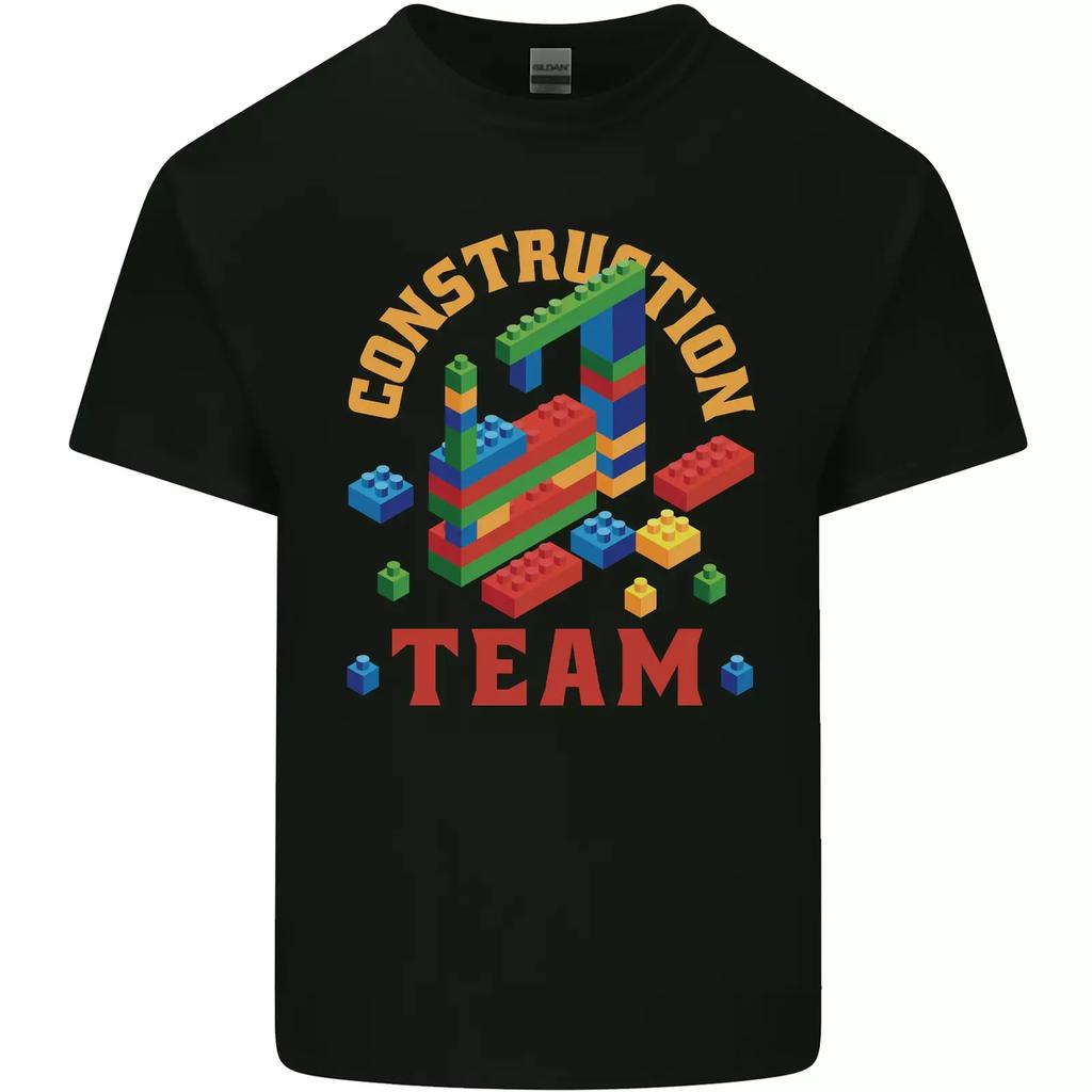 Construction Funny Building Blocks Bricks Kids T-Shirt Childrens