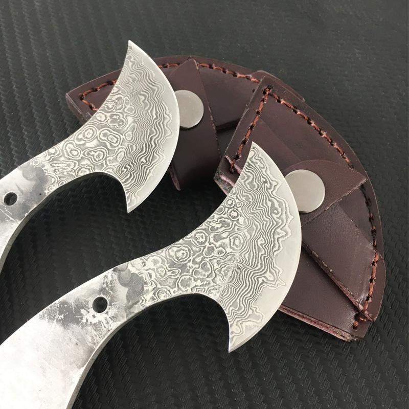 Damascus Steel Semi-finished Blade - Knife Blank, Blade Blank for DIY Agarwood Knife Blank, Fruit Blade, DIY Knife Blade
