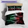 Mexico footbal Printed Bedding 3 Piece Set Cozy Breathable Bed Cover Set as Housewarming Holiday Gift