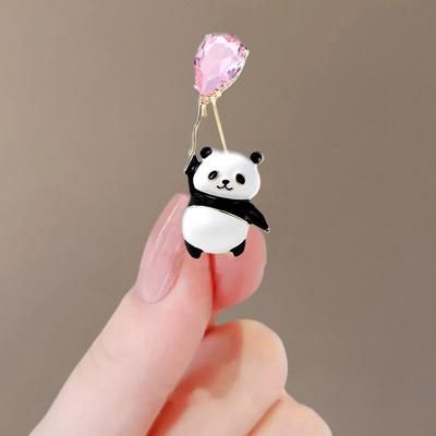 Schattige Panda Broches Spelden Voor Vrouwen Emaille Met Ballon Dierlijke Feest Casual Broche Spelden Cadeaus