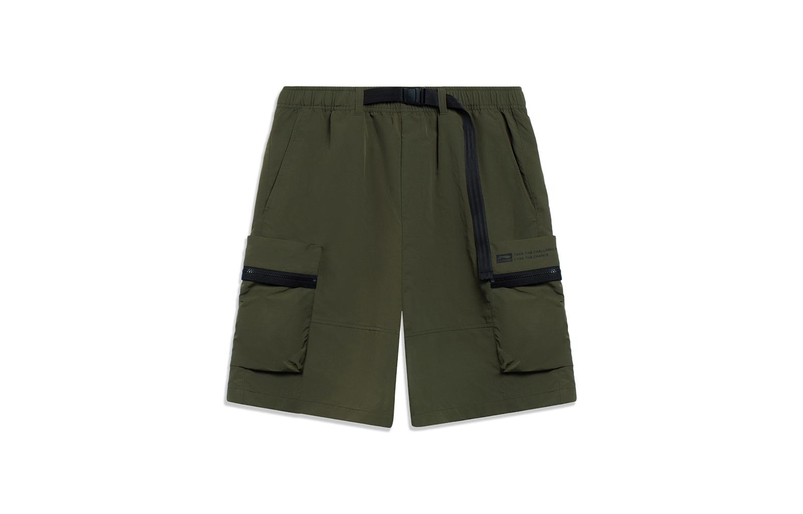 Li Ning Sports Fashion Collection Sports Shorts Men s Dark Olive Green AKST643-3 XXXL