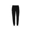 Einfarbige lockere atmungsaktive Stricksporthose mit Bündchen Unisex-Hose Schwarz 23600707-001