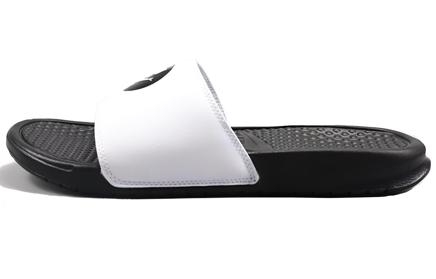 

Nike Jdi Black White Smiling Face Slippers Black White 631261-018 42.5