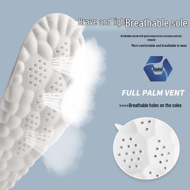 High-Performance Sports Insoles for Boys and Women: Breathable, Sweat-Absorbing, Antibacterial, High-Elastic, Shock-Absorbing Comfort Inserts.