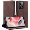 Case for Xiaomi Redmi Note 12 5G / Poco X5 5G, ERBORD Vintage Wallet with Flip, Coffee