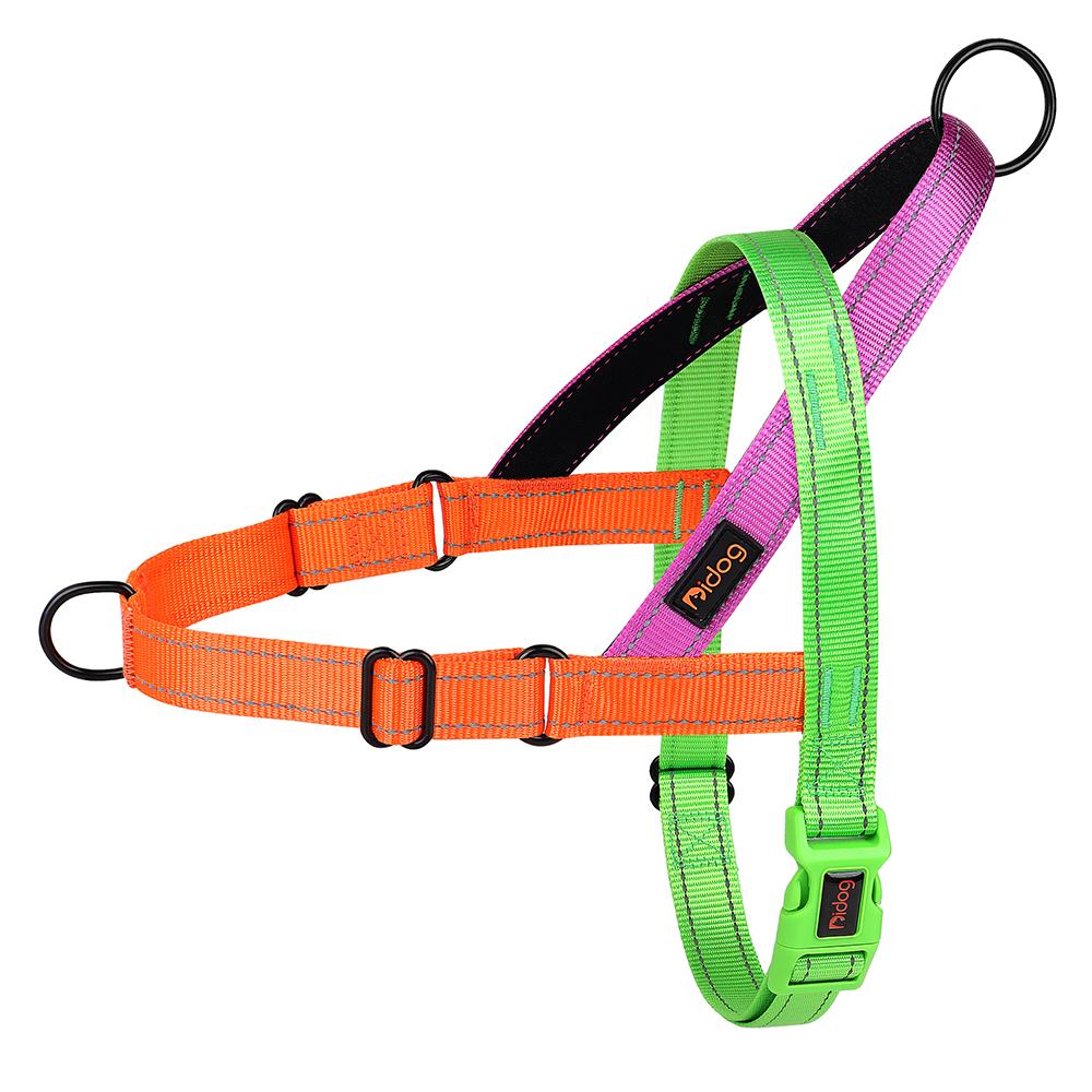 Reflective No Pull Dog Harness Nylon Medium Large Dog Harnesses Padded Pet Pitbull Vest Durable Adjustable for Medium Big Dog