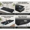 Kitchen Sink Mat 30 X 5.5 Inch, Customizable Faucet Splash Guard Mat, Quick Dry Sink Protector for Kitchen Bathroom,