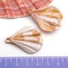 Gold-Plated Natural Shell Conch Pendant for DIY Necklace, Earrings, Wind Chime, or Hanging Ornament.