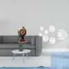 Figurine Table Clock And Acrylic Mirror Fish Wall Decals Art Craft Ornament for Office Bedroom