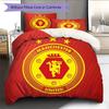Man Utd Bedding Quilt Set Quilt Cover Pillowcase Home Decoration Birthday Gift (1 * Duvet Cover + 2 * Pillowcase, Without Core)