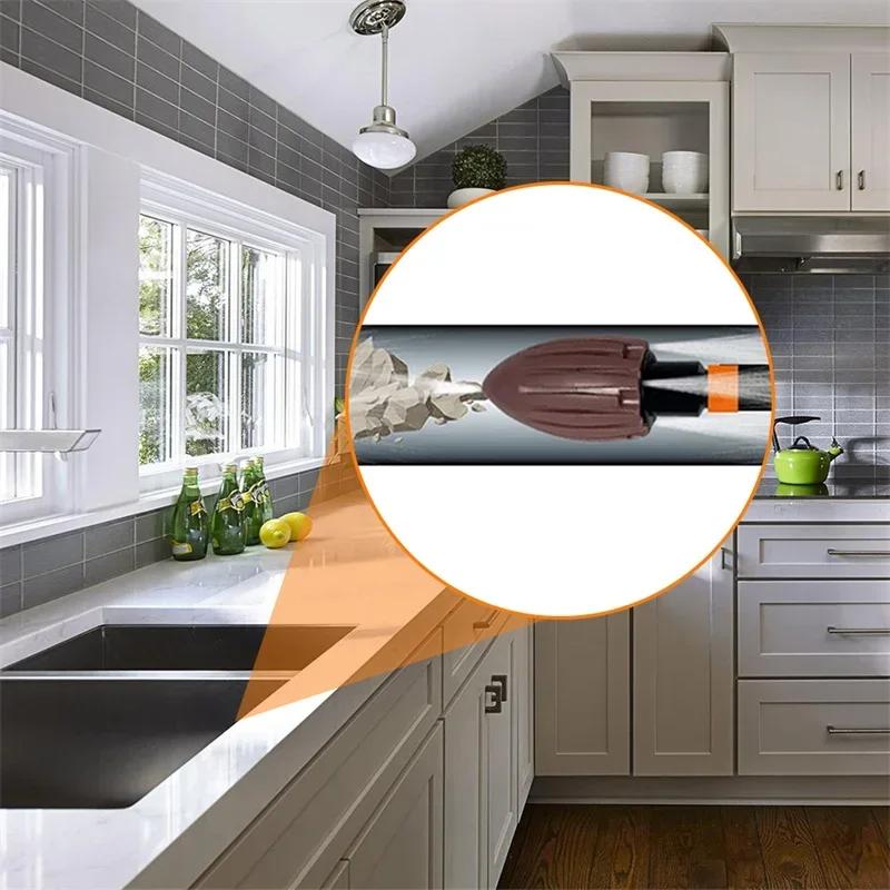 Thuis Riool Hogedrukreiniger Mondstuk Schoon Dak Afvoerpijp Flusher Voor Tuinslang Waterraket Afvoerpijp Reinigingswatermondstuk