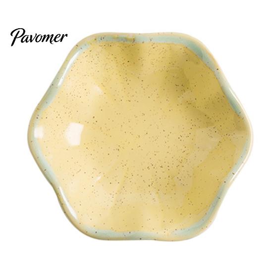 Photogenic Serving Dish Ceramic Small Dipping Plate, with Lotus Leaf Texture, Tea Room Easy Cleaning Soy Bowl, for Restaurants Parties Holidays
