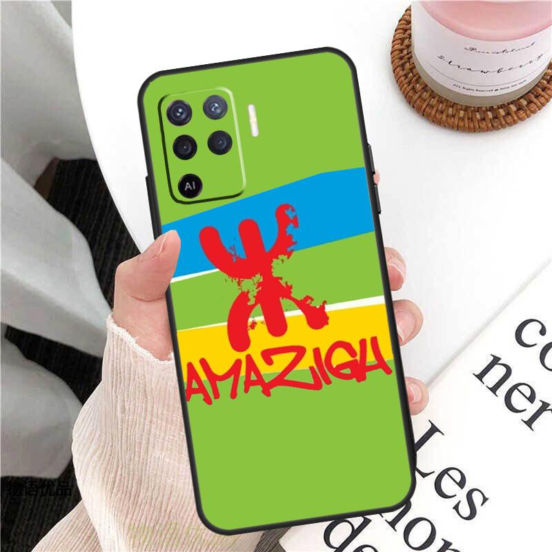 Amazigh Flag Case For Oppo A98 A58 A78 A18 A38 A60 A80 A40 A77 A57 A17 A74 A54 A94 A96 A76 A16 A15 A5 Pro