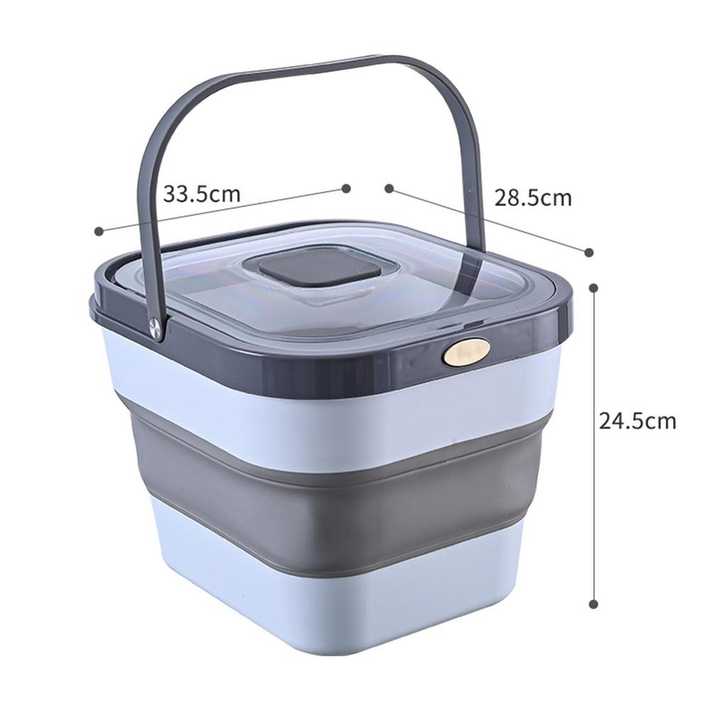 1Pc Storage Container Bin Sealed Cans 10kg - Gray