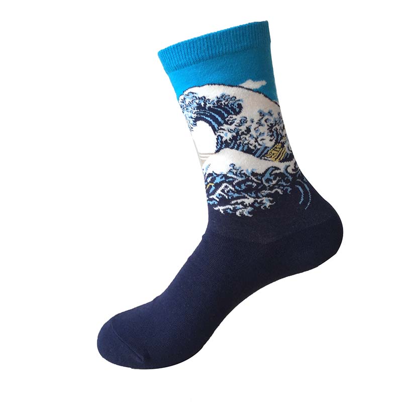 Cotton Socks Men Starry Night Winter Retro Women Personality Art Van Gogh Socks Oil Painting Socks Funny Happy Socks Male Socken