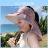 Outdoor Sun Protection Hat With Wide Brim And Neck Cover For Summer Beach Casual Wear