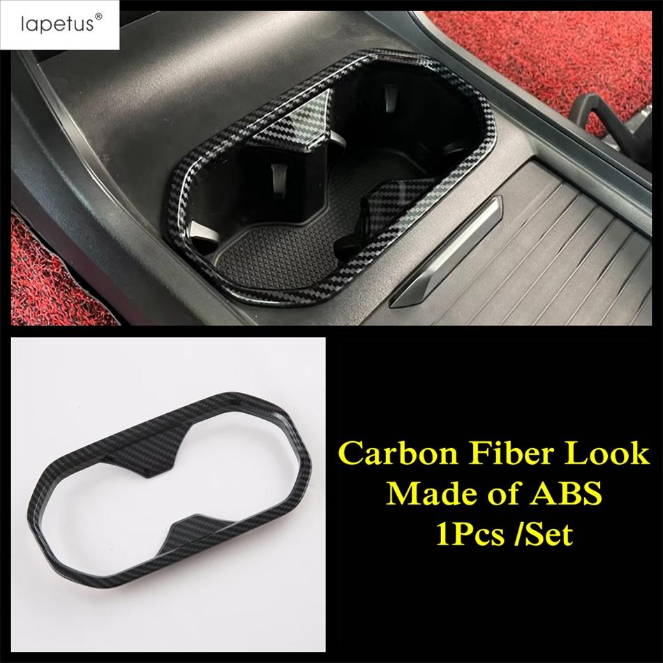 Front Central Control Water Cup Holder Panel Decoration Cover Trim For MG 4 EV  2024 ABS Carbon Fiber Accessories Interior