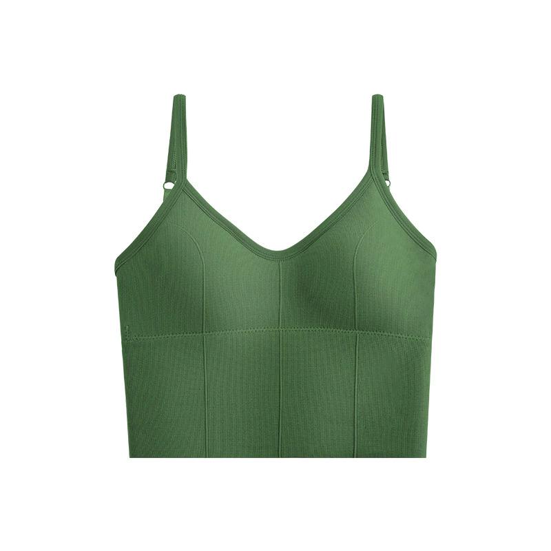 Eleganter Lässiger Stilvoller Weste Großer U-förmiger Schönheitsrücken Kleines Camisole Bauch Tanktop Damen Sommer Innenunterteil Außenkleidung Brustpolster Unterwäsche