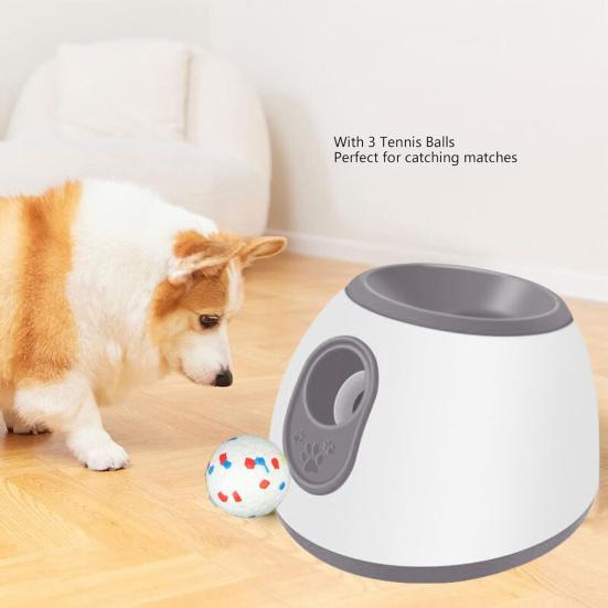 Automatic Pet Ball Thrower Launcher EU Plug Interactive Dog Indoor Outdoor Toy