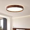 Plafoniera LED Circolare Moderna Semplice con Venatura Legno Noce Luce Decorativa Soggiorno Camera da Letto Balcone Plafoniera