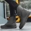 fashion Snow Men Boots Lace-Up Shoes Man Comfortable Men's Winter Boots Platform Ankle Boots Waterproof Men Shoe Footwear Work Shoes