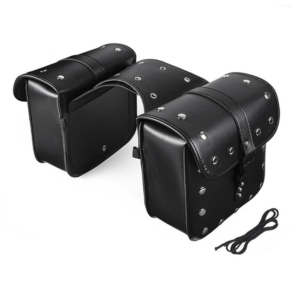1 Pair Saddle Bag Side Pouch Luggage Sack Waterproof Storage Bags чёрный