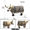 Realistic Farm Animal Model Set: Dairy Cow, Simmental Bull, Yellow Cattle, Fighting Bull, Water Buffalo, Yak