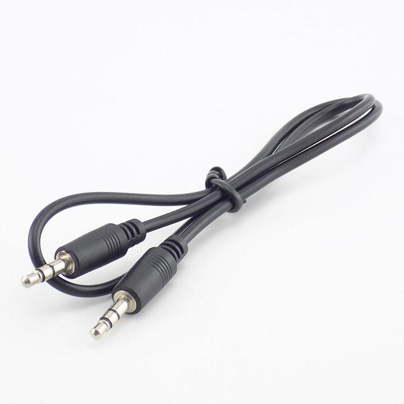 0.5m/1m 3.5mm to 3.5mm Aux Jack Male Extension Cord AUX Audio Cable Connectors Earphone Music Player Headphones
